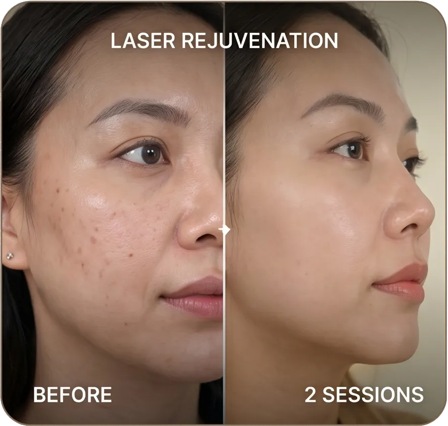 Hasil Laser Rejuvenation