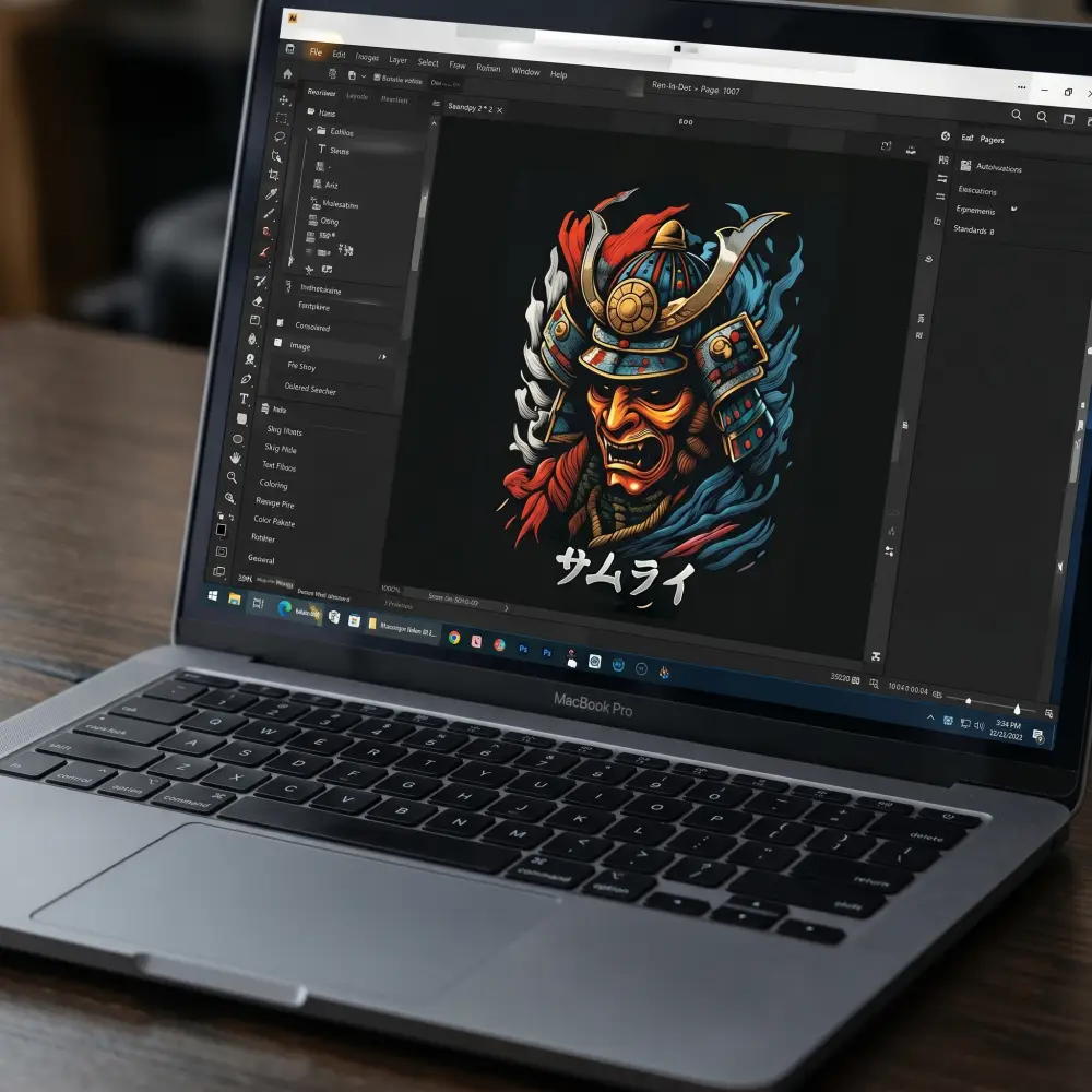 Desain digital untuk sablon