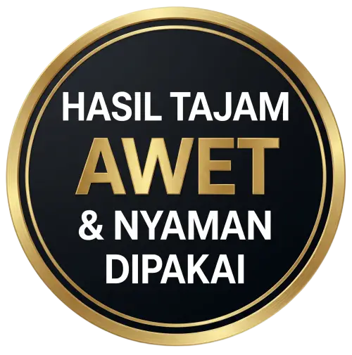 Hasil tajam, awet, dan nyaman dipakai